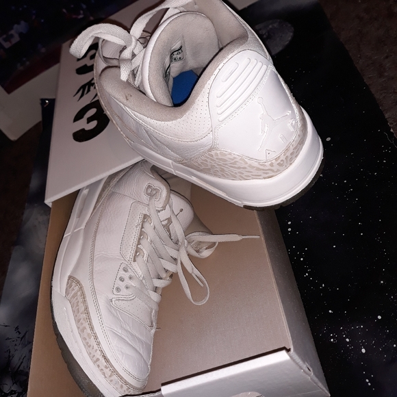 Jordan retro 3s triple white sz 10.5 - Picture 5 of 6